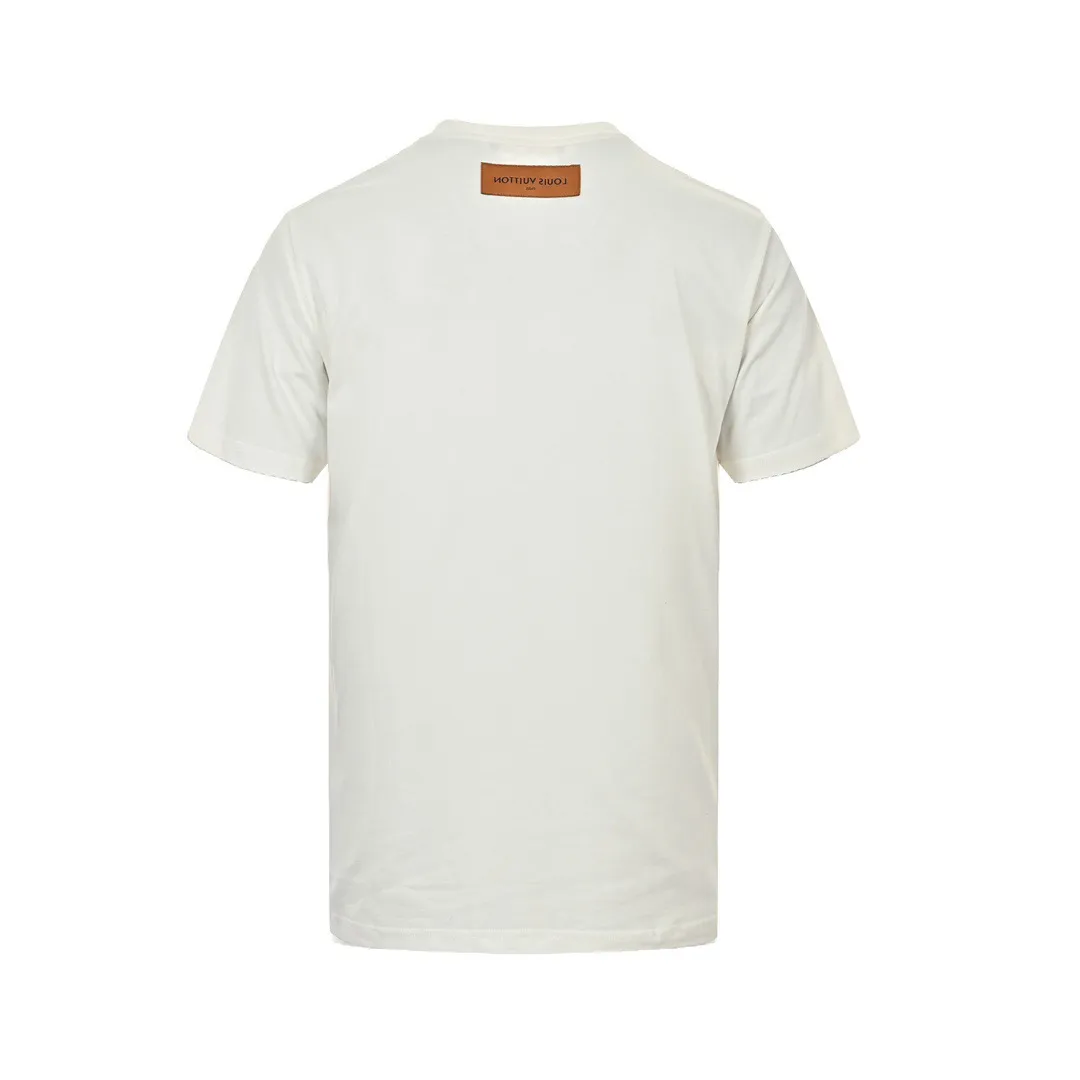 Louis Vuitton/Louis Vuitton 24ss presbyopic leather label fake pocket short sleeves